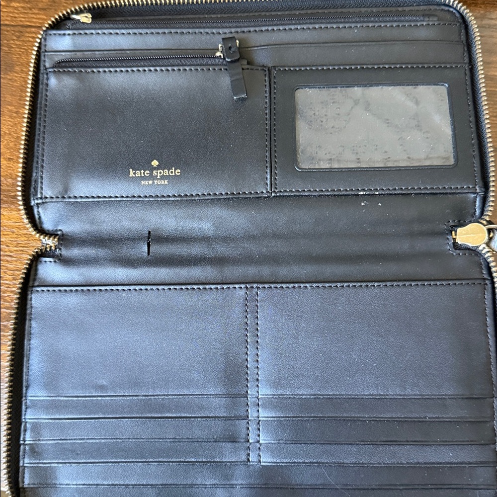 Kate Spade Black Zip-Around Wallet